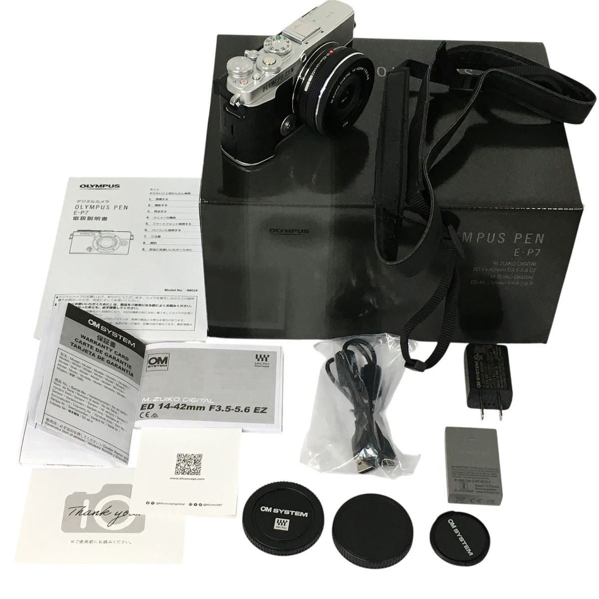 良好 OLYMPUS オリンパス PEN E-P 7 14-42 mm EZレンズキット ミラーレス 一眼カメラ 撮影機器