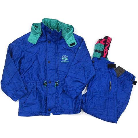 phenix スキーウェア セットアップ ブルー レトロ 平成 ビンテージ MENS】スキーウェア アウター上下セット ツーピース Retro Future Two