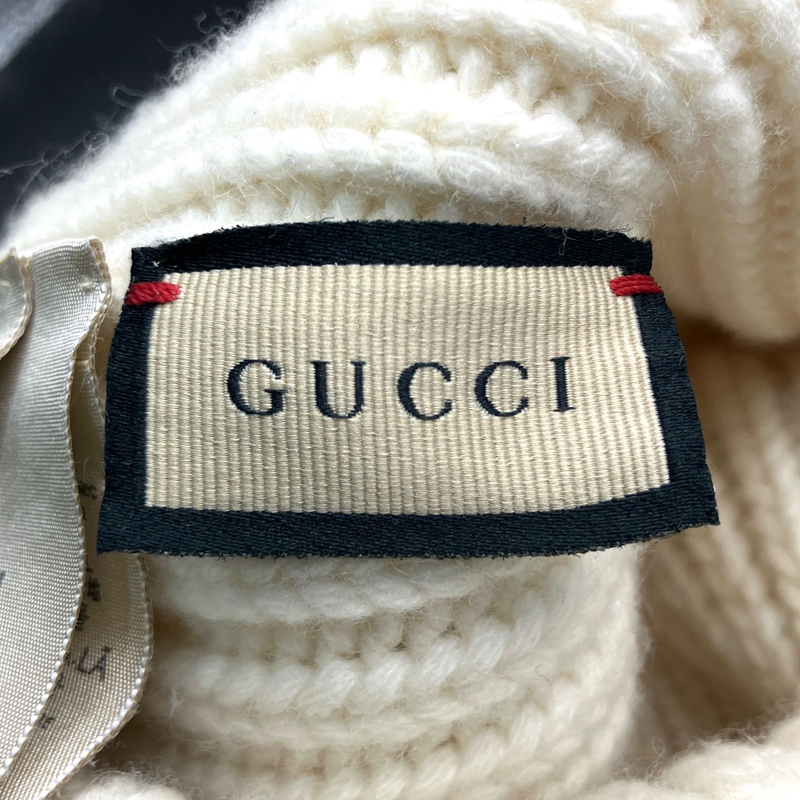 GUCCI (グッチ) ダブルG ニットキャップ ウール×カシミヤ ホワイト