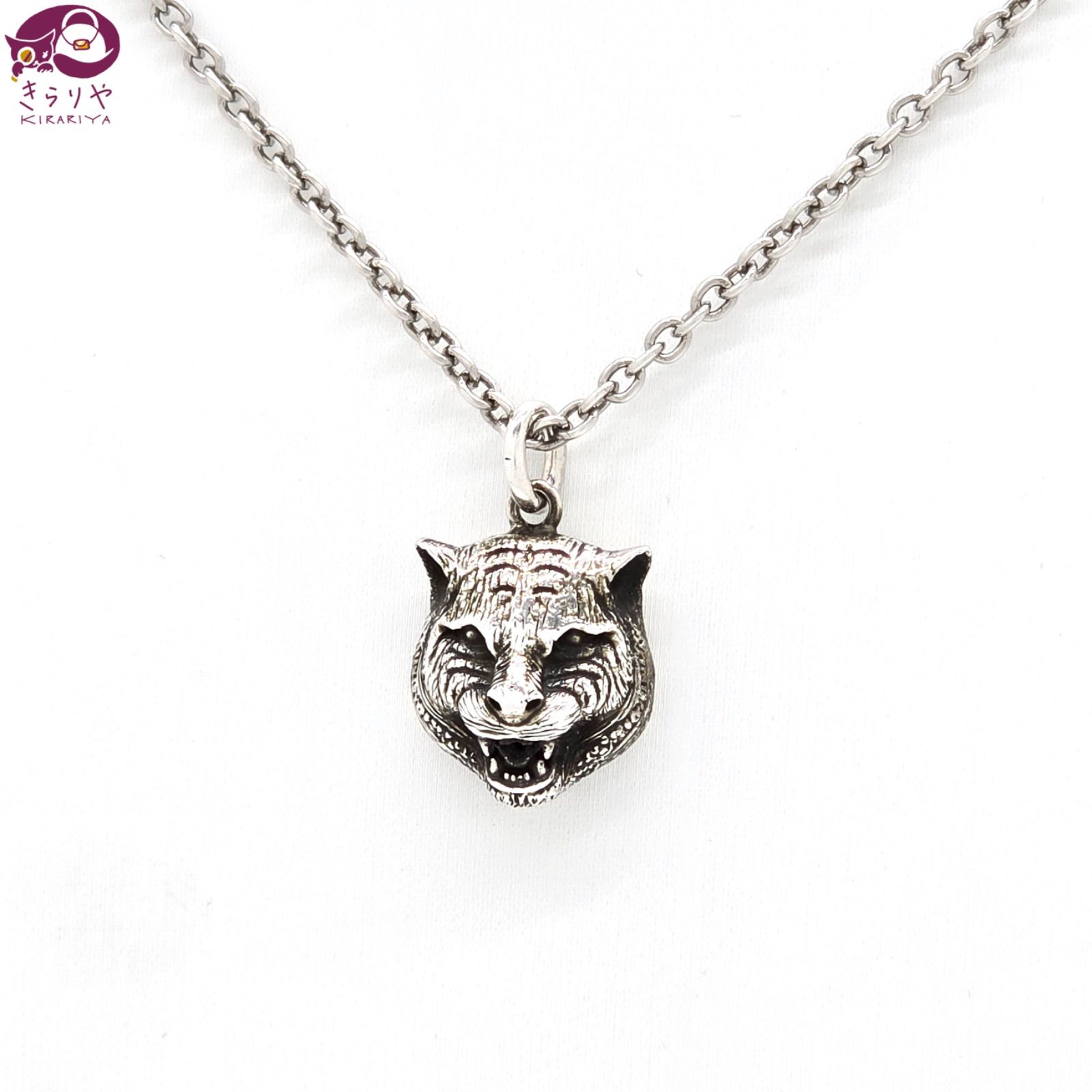 GUCCI グッチ 433608 キャットヘッド ペンダント ネックレス チェーン