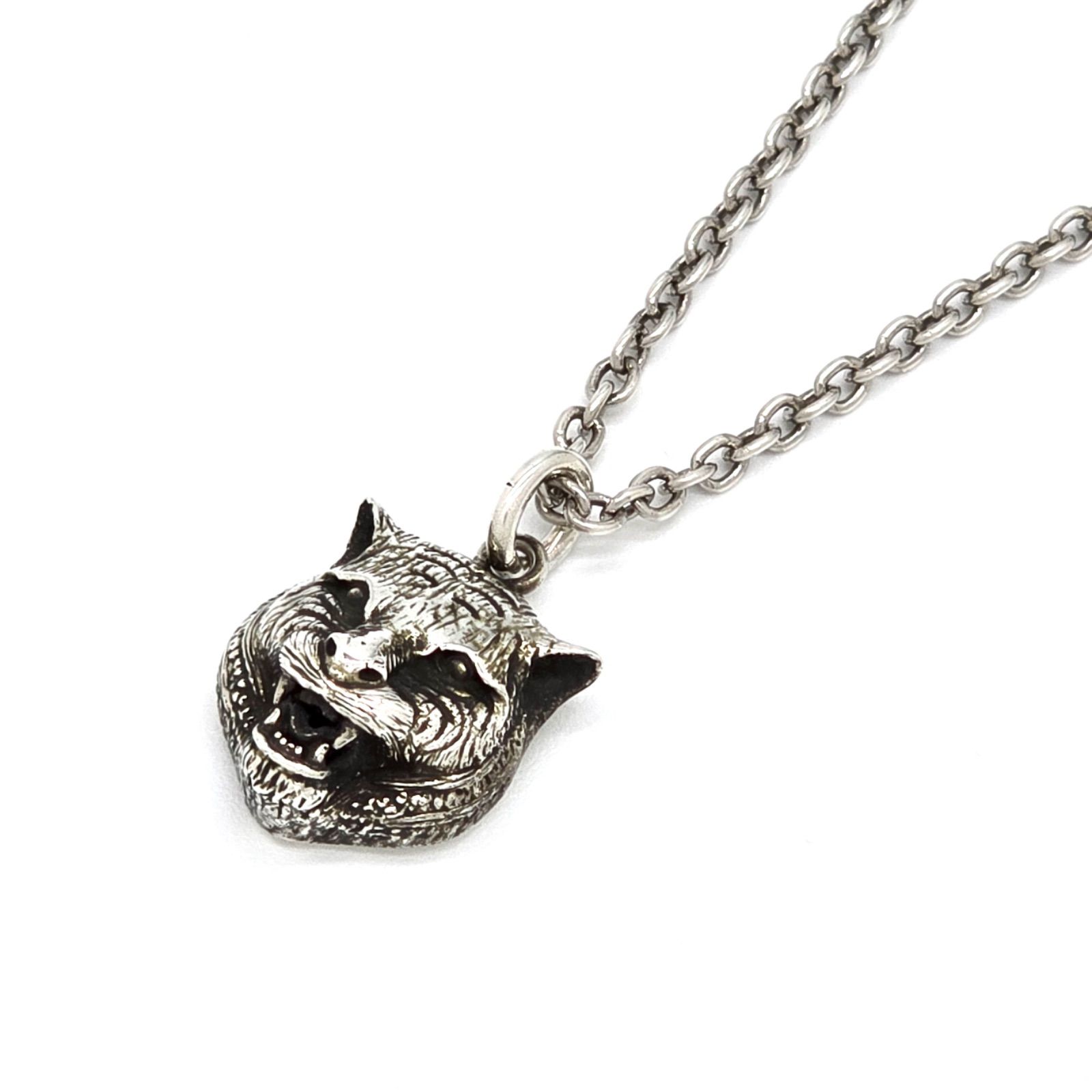 GUCCI グッチ 433608 キャットヘッド ペンダント ネックレス チェーン