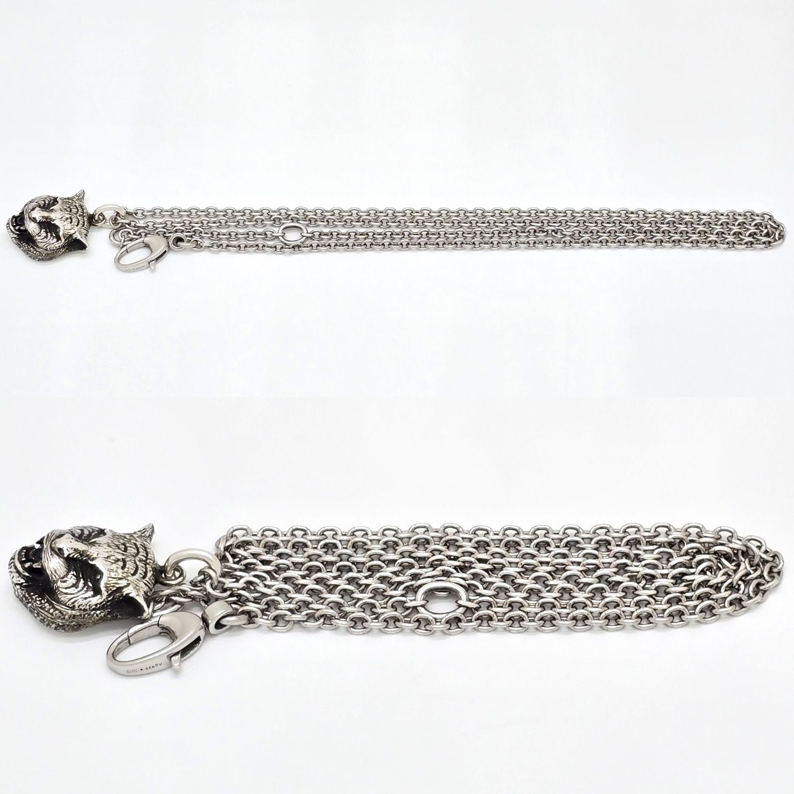 GUCCI グッチ 433608 キャットヘッド ペンダント ネックレス チェーン