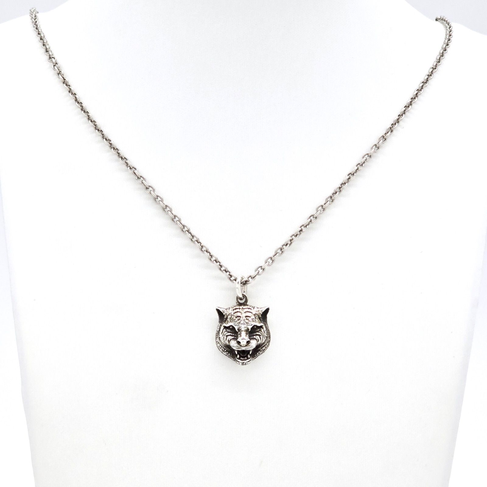 GUCCI グッチ 433608 キャットヘッド ペンダント ネックレス チェーン