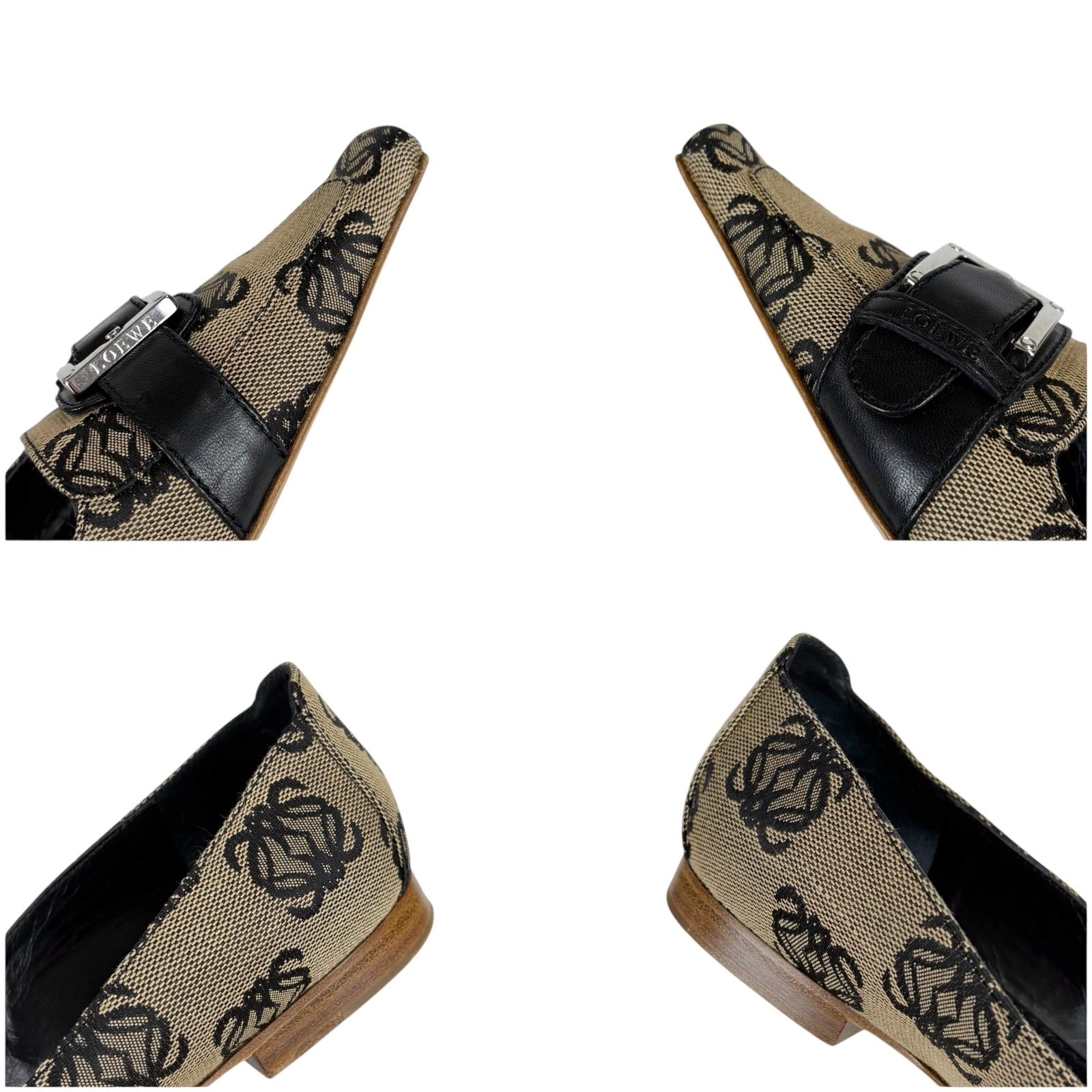 ロエベ アナグラムヒールシューズ スクエアトゥ ロエベ アナグラムヒールシューズ スクエアトゥ ロエベ アナグラム