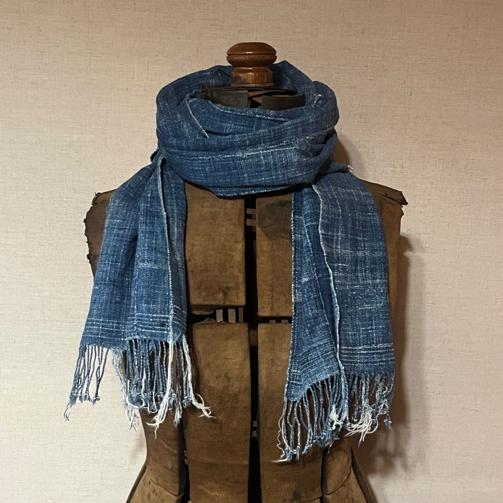 ¥46200 新品　ジョニーデップ着用　ハンドウーブンインディゴストール　RRL 46200 新品 ジョニーデップ着用 ハンドウーブンインディゴストール RRL