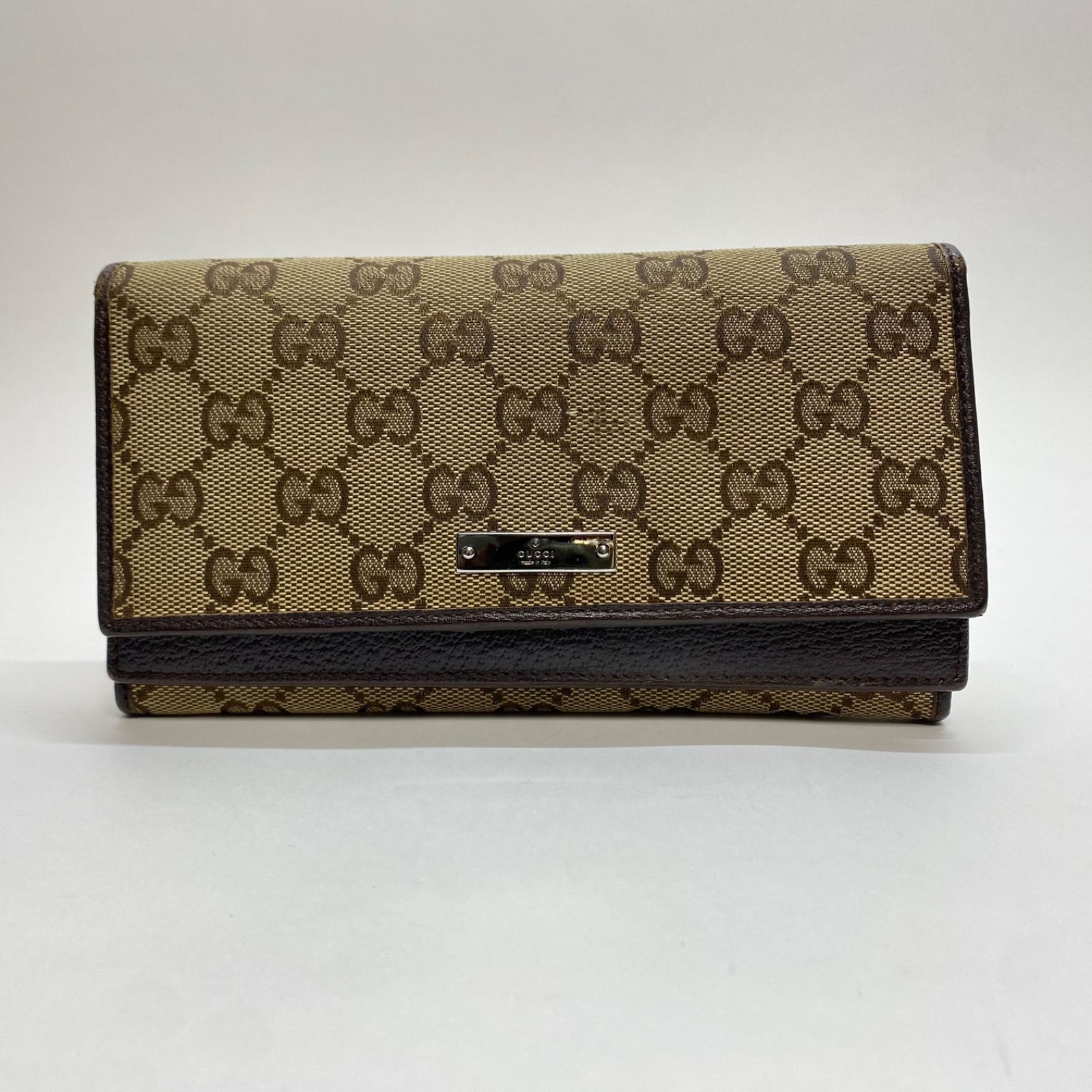 GUCCI GGキャンバス 長財布 ダークブラウン グッチ 長財布 GGキャンバス ブラウン 【公式通販】