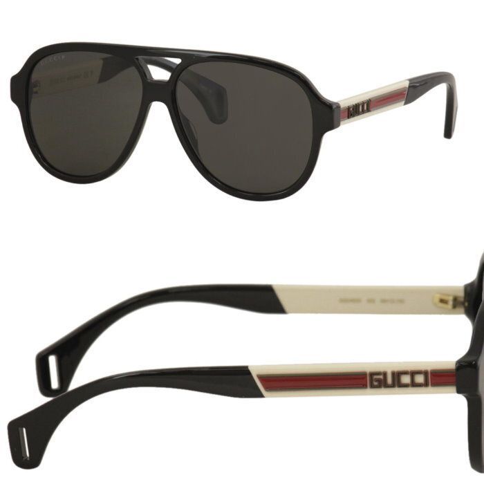 グッチ GUCCI サングラス GG 0463 S 002 58□13-150 Cat.3 ティアドロップシェイプ ブラック ウェブストライプ UVカット アイウェア メンズ ユニセックス