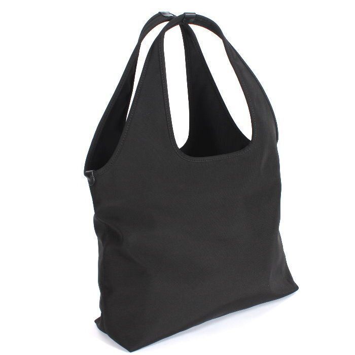 MONCLER モンクレール 2Wayトートバッグ ブラック 男女兼用 MONCLER モンクレール ナイロン×レザー2WAYトートバッグ 黒 MONCLER