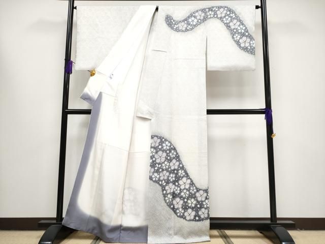 平和屋本店○極上 名門 藤娘きぬたや・総絞り 訪問着 舞花文 落款あり