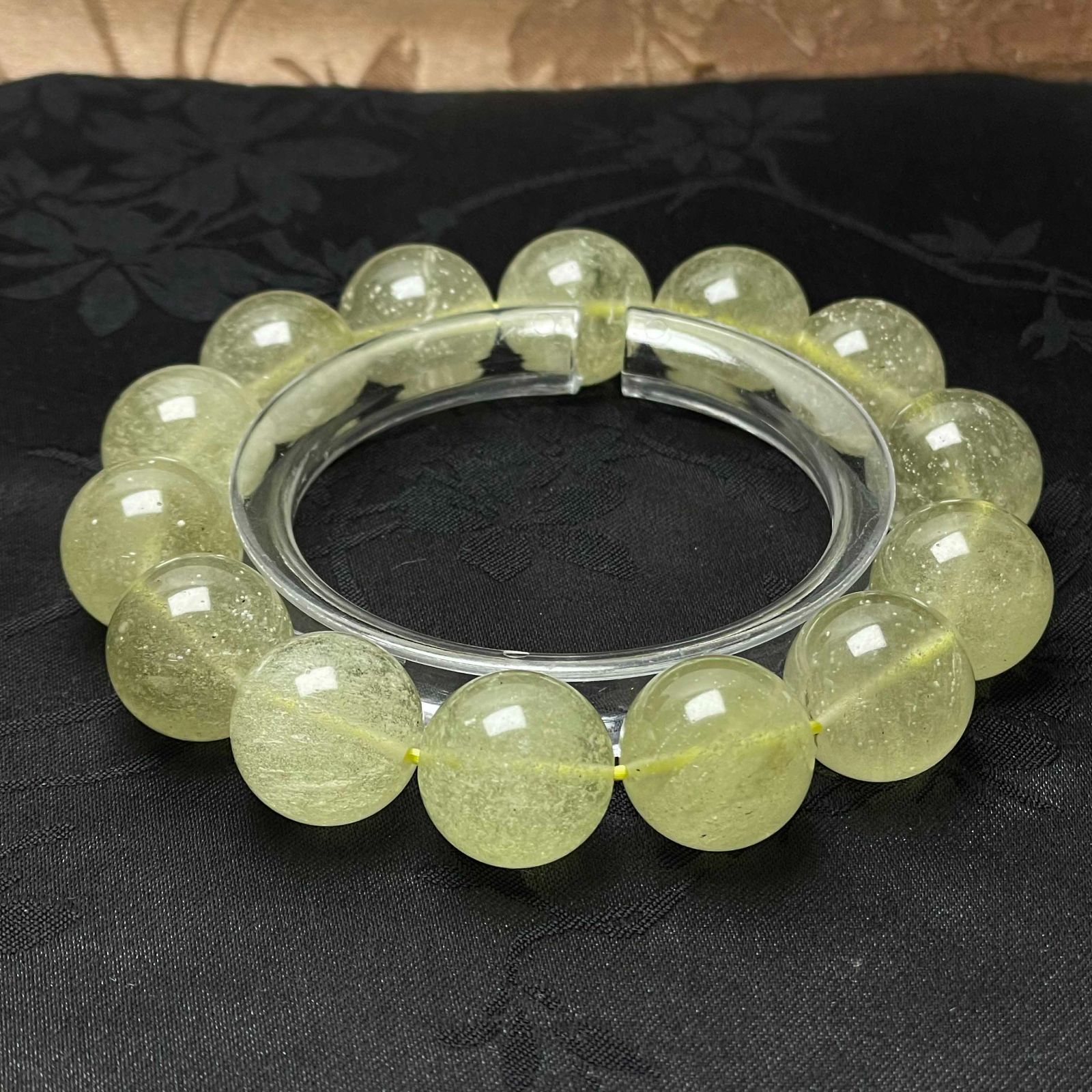 天然 80 Aリビアングラ ブレスレット 天然石 約14.8-15.2 mm ZB 9981