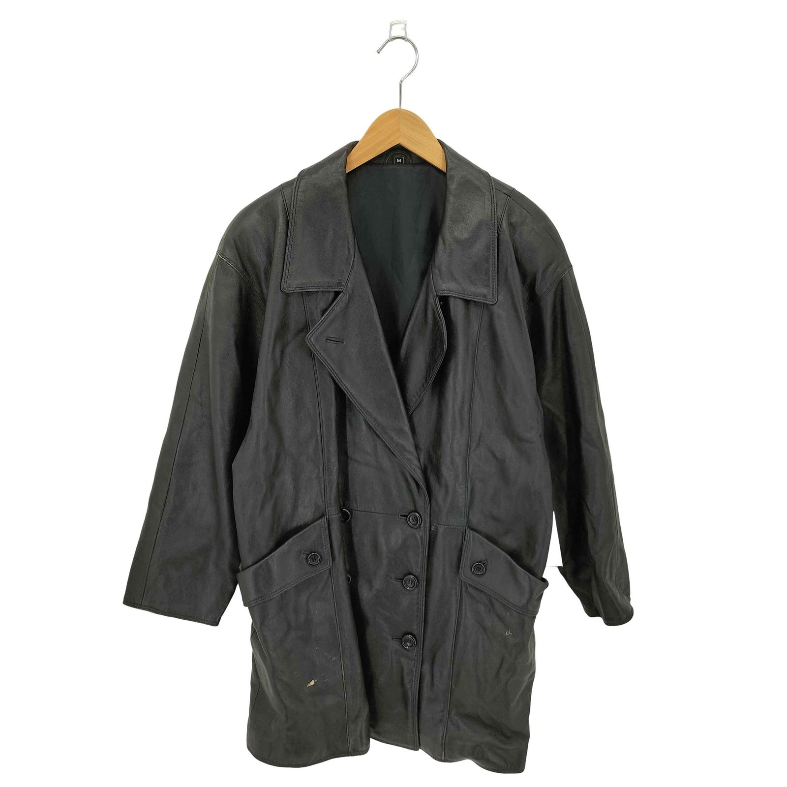 ユーズドフルギ USED古着 イタリアラム レザージャケット メンズ M