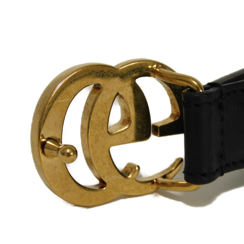 GUCCI グッチ GGマーモント スリム 20MM ダブルG エボニー ブラック 65