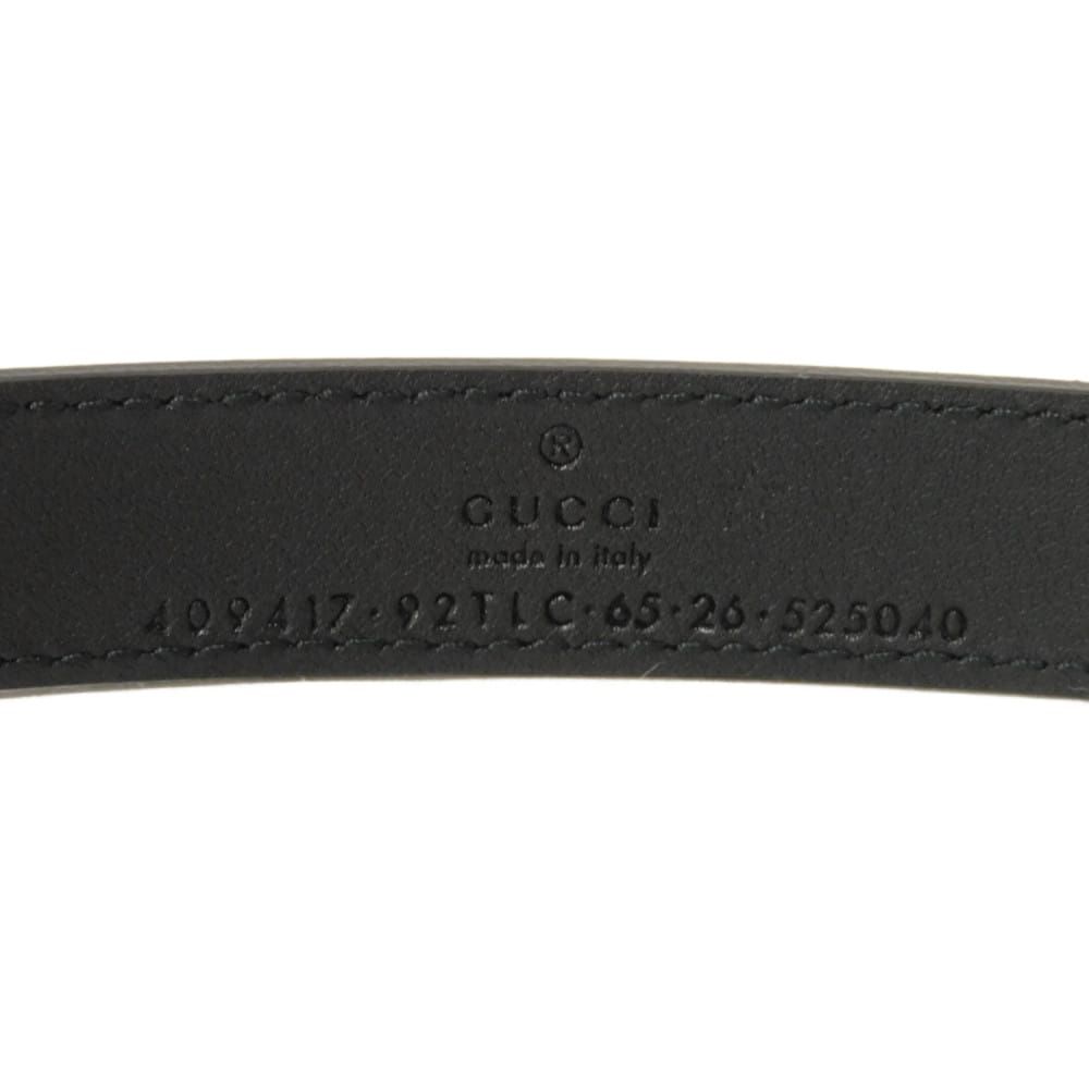 GUCCI グッチ GGマーモント スリム 20MM ダブルG エボニー ブラック 65