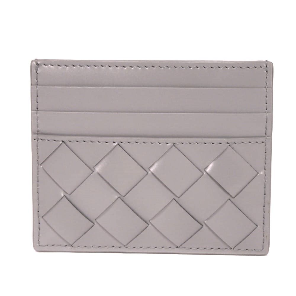 ボッテガヴェネタ カードホルダー カーフ パスケース 名刺入れ マキシ イントレチャート ライトグレー カードケース 731956