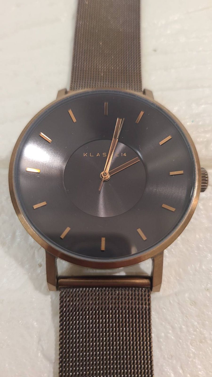 K18レディースクラシック腕時計 ジャンク I【ジャンク品】KLASSE14 クォーツ時計 レディース 外箱 皮ベルト付