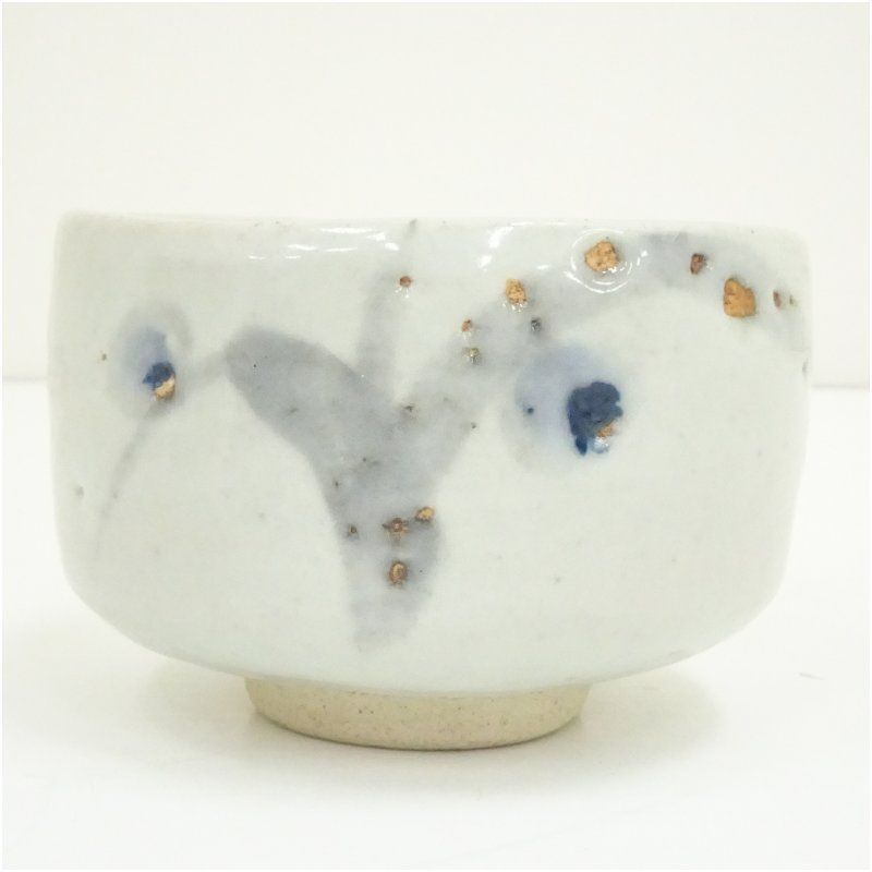 袖師焼 能道造 茶碗 共箱 茶道 抹茶 おしゃれ 抹茶茶碗 抹茶碗 和食器 レトロ 茶器 骨董 茶わん 茶会 茶の湯 jtot