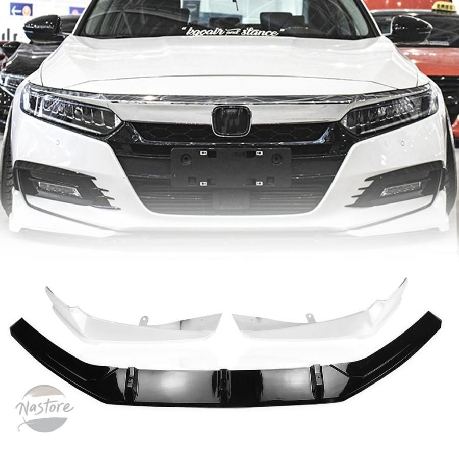 ホンダ カバー フロント AKASAKA バンパースポイラーリップ ロア ホワイト サイドコーナースプリッター エアベント モールデ
