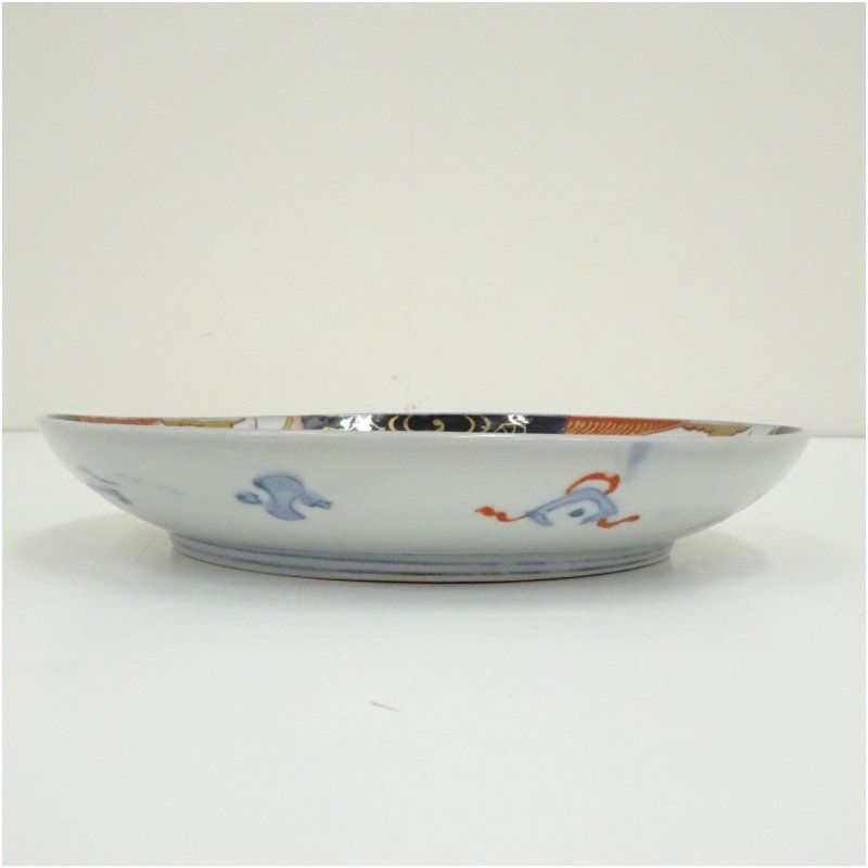 古伊万里 角富銘 染錦花鳥文七寸皿5客 和食器 おしゃれ 和食 洋食 料理 プレート ディナー 料亭 旅館 カフェ 居酒屋 来客