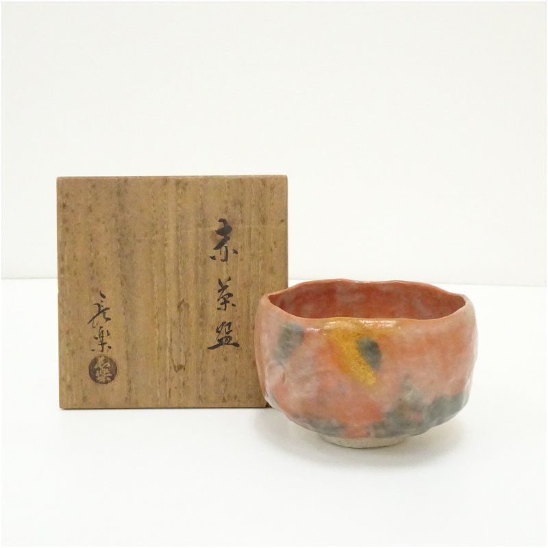 小川長楽造 井戸形 赤茶碗(共箱)  [中古] 小川長楽造 井戸形 赤茶碗(共箱) [中古] 小川長楽造 井戸形 赤茶碗(共