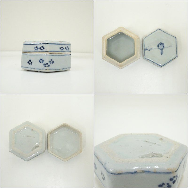 廣州窯造 白磁叭々鳥香合（共箱） 茶道具 茶道 香道 香道具 おしゃれ