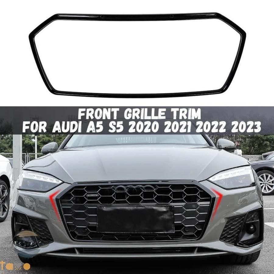 アウディ a 5 カバー フロントバンパー リップ グリル s 2020-23 カスタムパーツ 部品 アクセサリー
