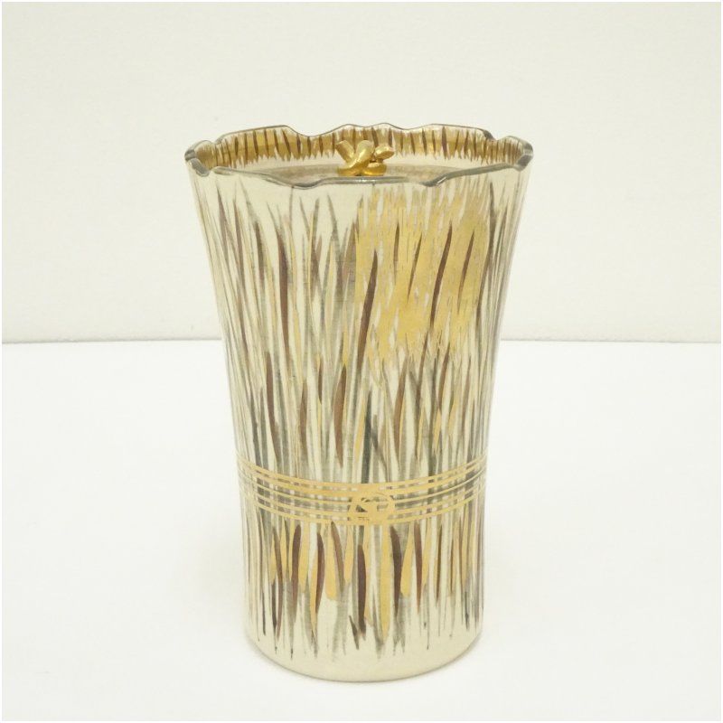 京焼 鳴滝窯 橋本城岳造 束柴細水指 共箱 水指し 茶道 茶道具 おしゃれ 水差し 抹茶 インテリア 茶器 水器 お茶 骨董 茶会 秋