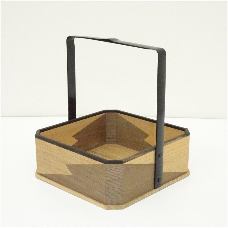 四方手付片身変莨盆 煙草盆 茶道 茶道具 おしゃれ たばこぼん 喫煙具 茶器 炭 保存 保管 箱 骨董 抹茶 茶会 茶席