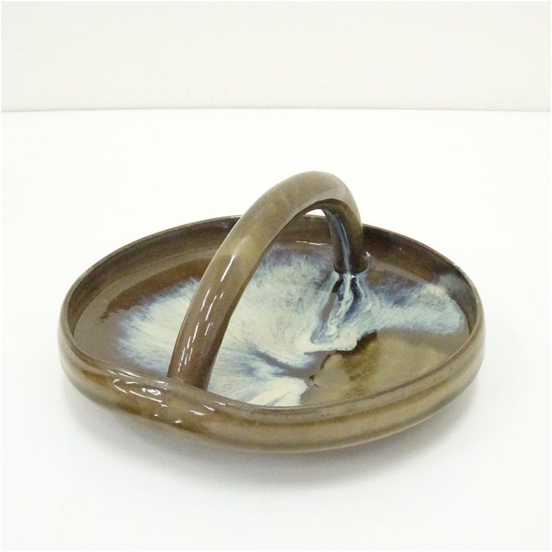 高取焼 亀井味楽造 手付鉢 共箱 食器 おしゃれ アンティーク レトロ 和食 和風 丼 器 小鉢 中鉢 料理 来客 居酒屋 旅館 カフェ