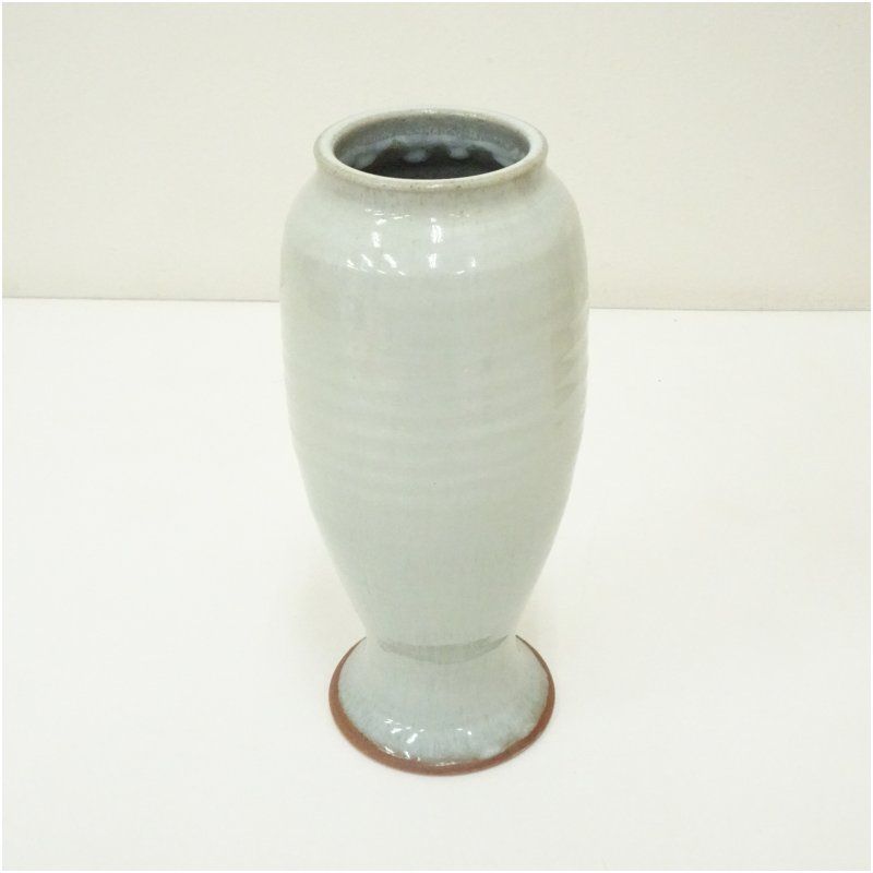 大塩正人 赤膚焼 花瓶 共箱付 花瓶 赤膚焼 大塩正人作 花器 共箱共布付き