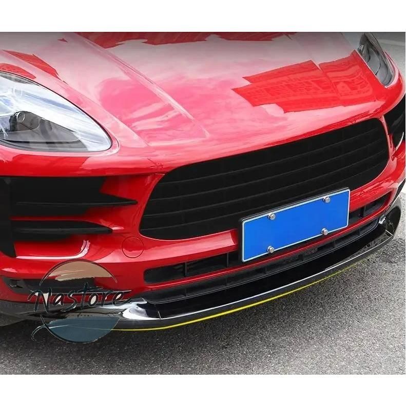 ポルシェ カバー フロント Porche カーボン バンパー リップ ステンレススチール マカン2019-21 2025 部品 カスタム