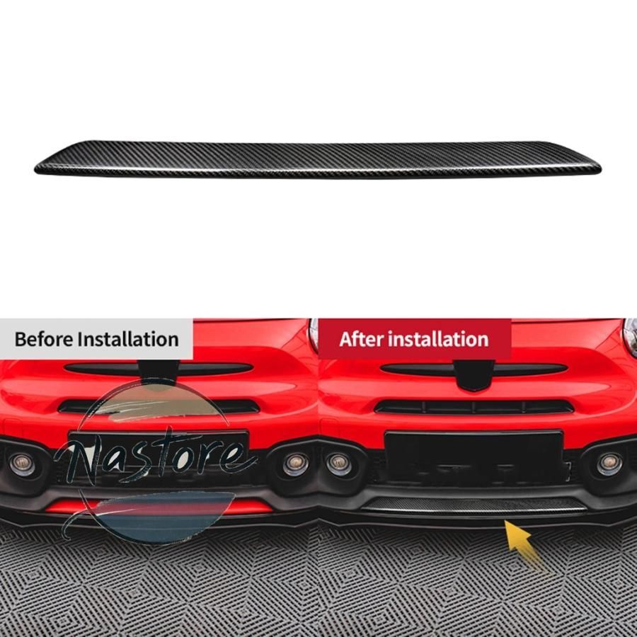 カバー フロント バンパー スポイラーリップトリム フィアット500 2008 2021 アバルト595 2017 2025アンダー プロテクター