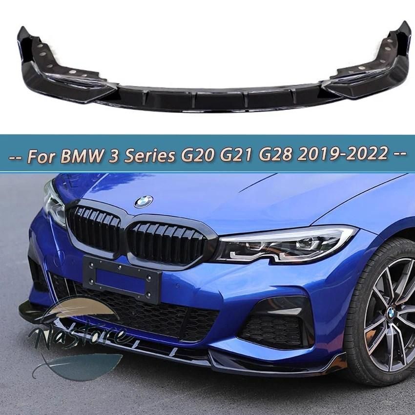 BMW カバー フロント カーボンルックバンパーリップスポイラースプリッターディフューザーカナードチューニング 3 シリーズ