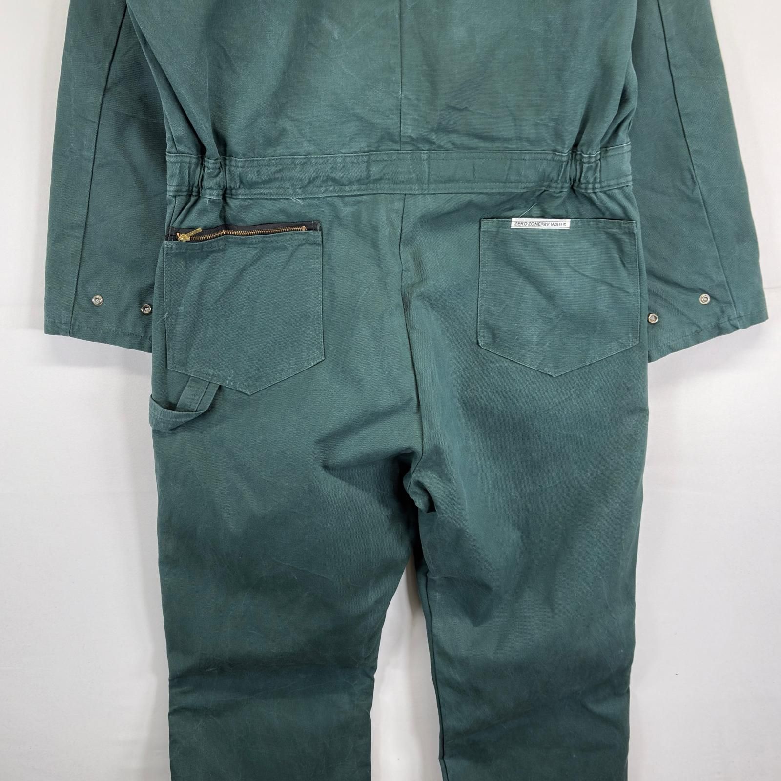 古着 ウォールズ walls USA製 長袖つなぎ ダック 中綿 ZERO ZONE 襟