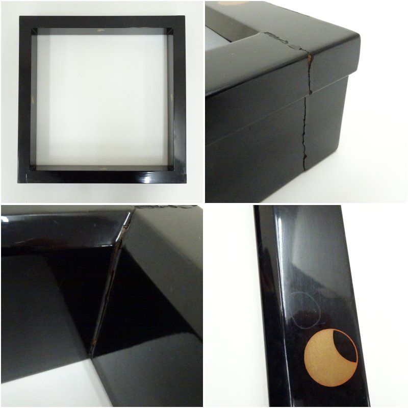 漆塗つぼつぼ蒔絵炉縁（箱付） 茶道具 茶道 おしゃれ ろぶち 茶室 お茶