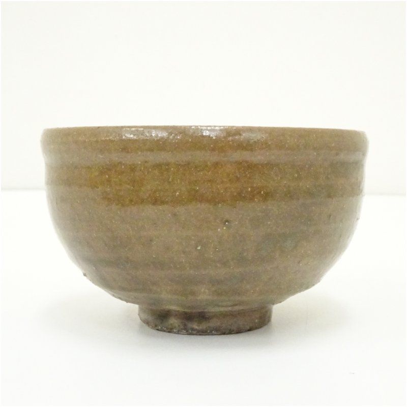 松原保広（保廣）造 黄瀬戸茶碗（共箱） 茶道 抹茶 おしゃれ 抹茶茶碗