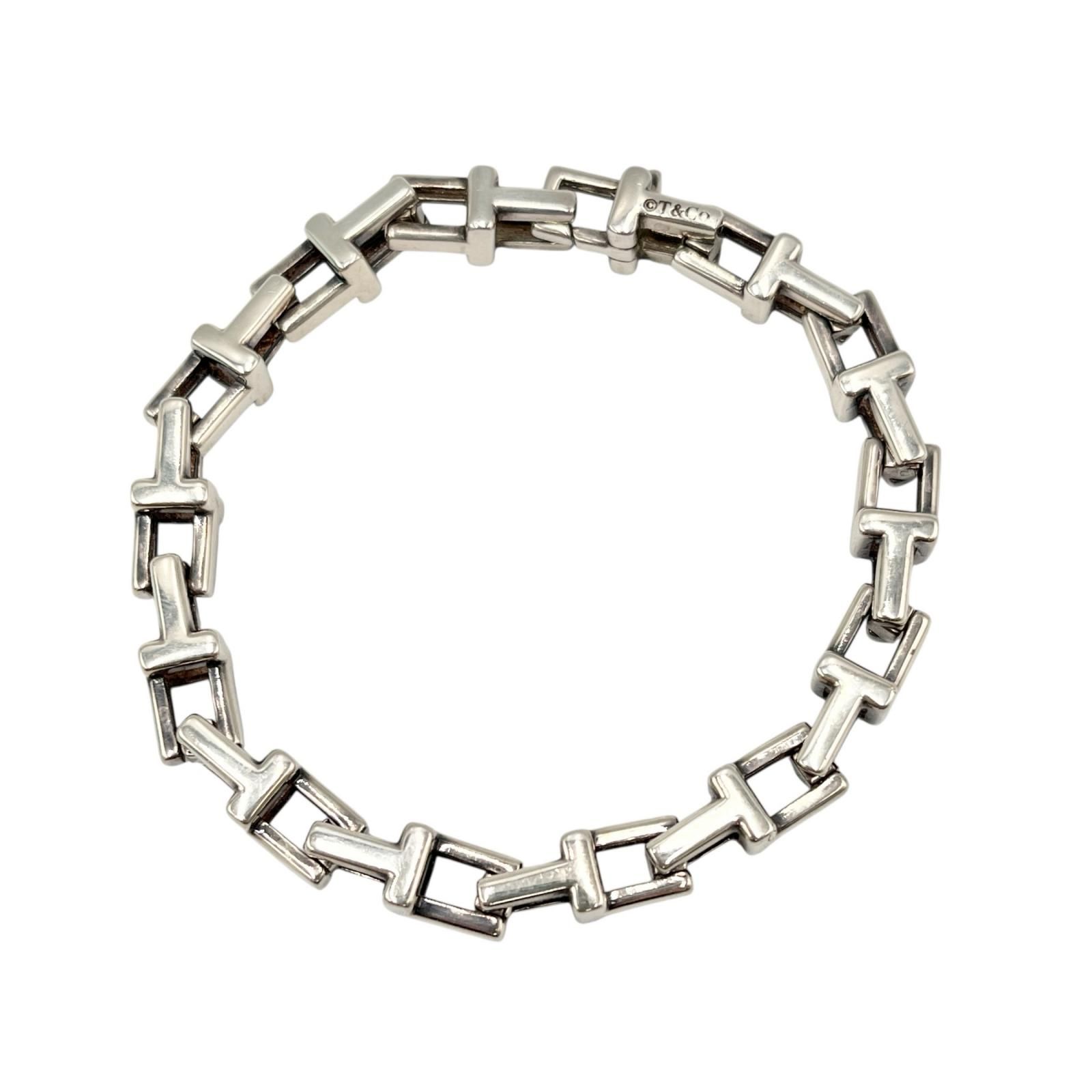 ティファニー TIFFANY&Co. ブレスレット Tナローチェーン シルバー925