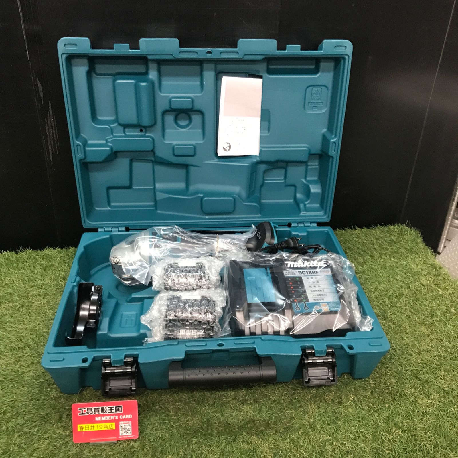 ♥品 0906 makita マキタ 100㎜18 v充電式ディスクグラインダ 6.0 Ahバッテリx 2|充電器|ケース