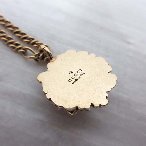 グッチ GUCCI ライオンヘッド ネックレス ペンダント ゴールド 保存袋