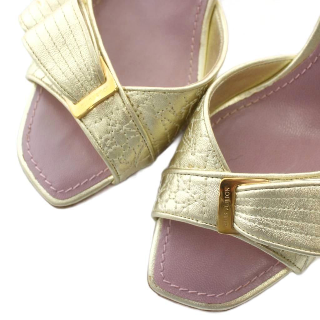 ルイヴィトン LOUIS VUITTON ミュール サンダル レザー オープントゥ