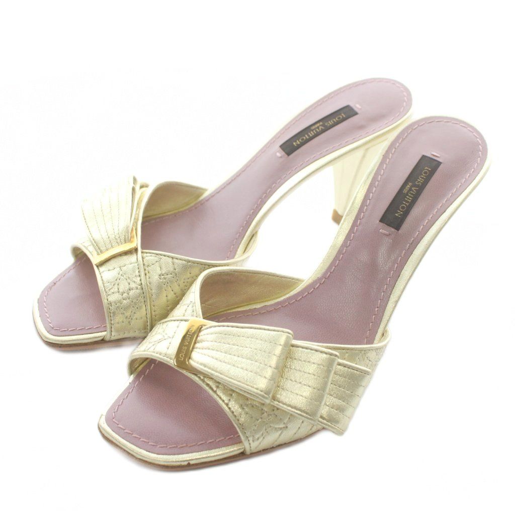 ルイヴィトン LOUIS VUITTON ミュール サンダル レザー オープントゥ