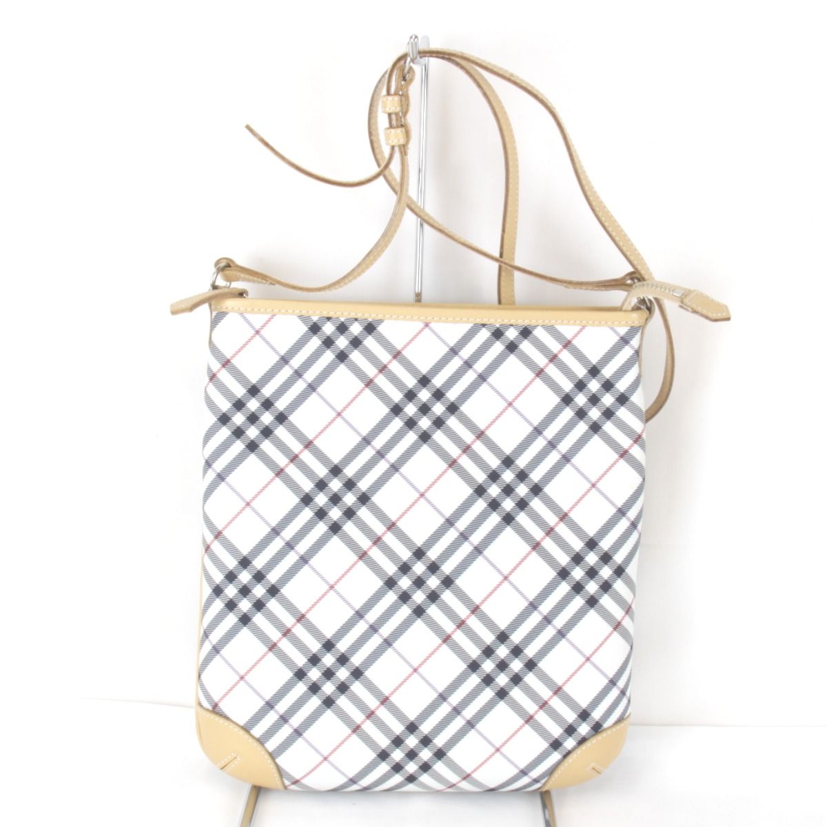 BURBERRY ホワイトレザー ショルダーバッグ 【公式通販】