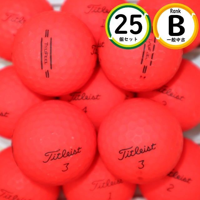 25個 タイトリスト TRUFEEL マットレッドカラー Bランク 中古 TITLEIST