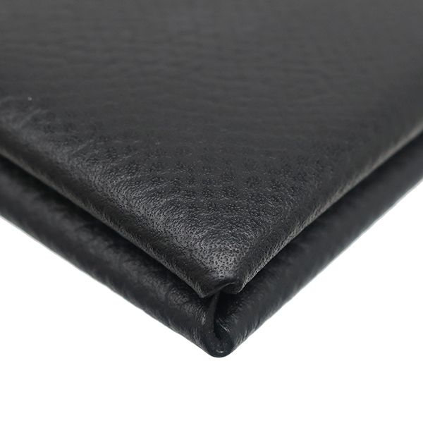  エルメス HERMES カードケース カルヴィ ヴォーエプソン ブラック シルバー金具 黒 □O刻印 その他 小物