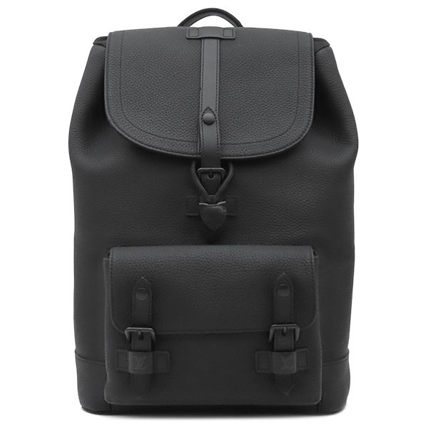 ルイヴィトン LOUIS VUITTON リュック デイパック クリストファー スリム バックパック レザー トリヨンレザー ブラック マットブラック金具 黒 M 58644 RFID 箱
