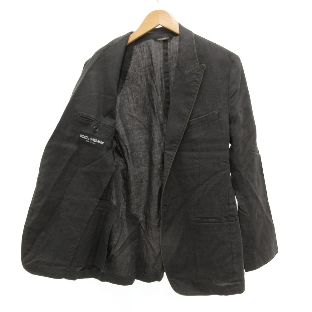 ドルチェ&ガッバーナ ドルガバ DOLCE&GABBANA テーラードジャケット 麻