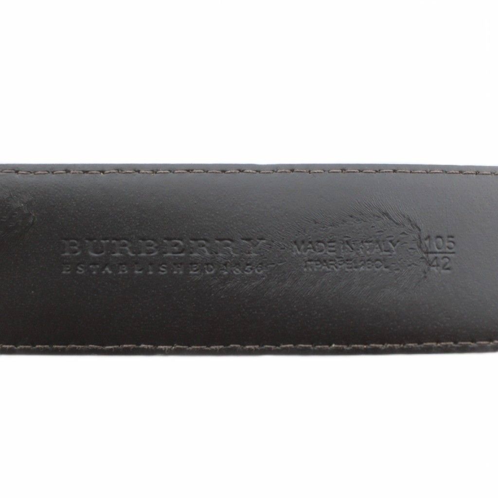 バーバリー BURBERRY ベルト バックル PVC レザー ノバチェック ロゴ