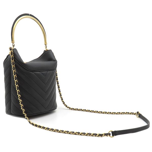 シャネル CHANEL 2WAYバッグ シェブロン ウィズ シック ラムスキン