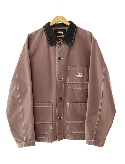 ステューシー STUSSY Brushed Moleskin Chore Jacket ロゴ刺繍