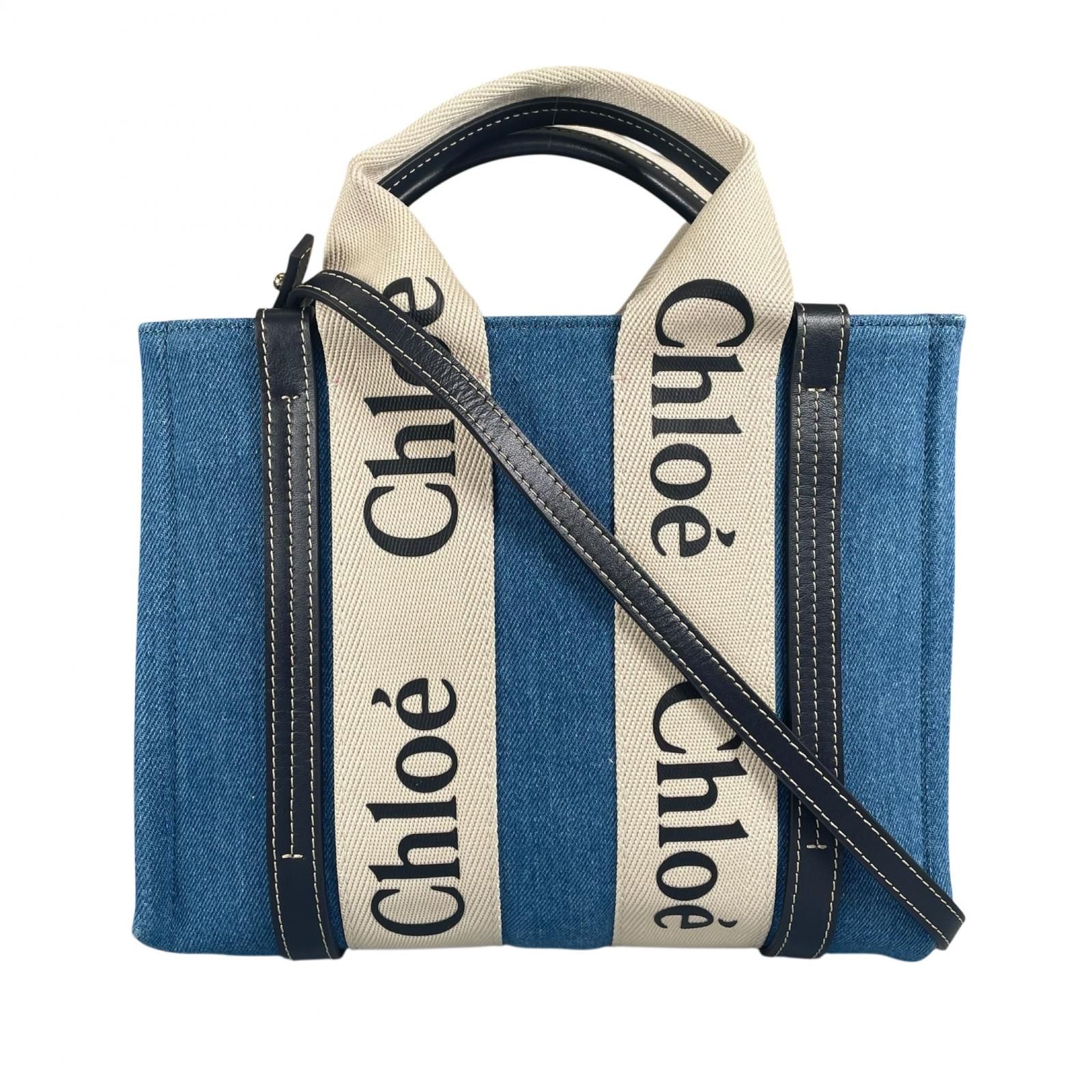 M*y様 Chloé ショルダーバッグ デニムブルー 楽天市場】【5%OFFクーポン】 クロエ ショルダーバッグ ウッディ