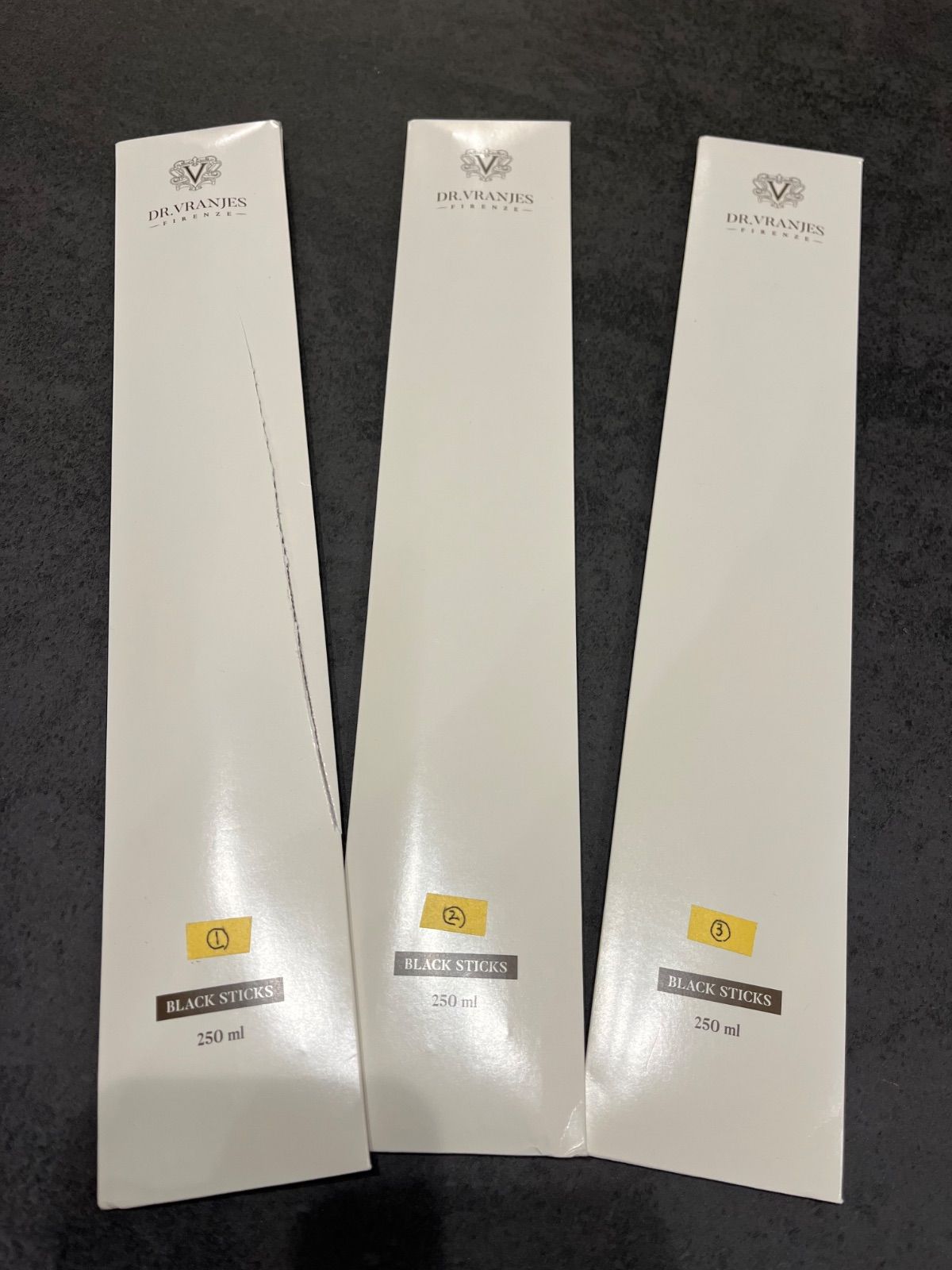 訳あり dr.vranjes ドットールヴラニエス ブラックスティック スティック 3つセット まとめ売り ルームフレグランス